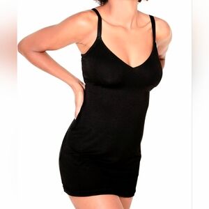COSABELLA Talco Curvy Slip Dress, Black. Size S